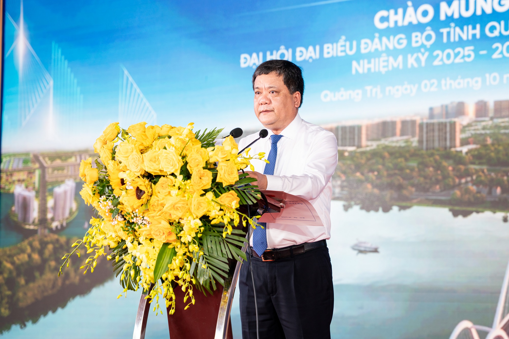 Ông Trần Phong - Chủ tịch UBND tỉnh Quảng Trị phát biểu tại buổi lễ.