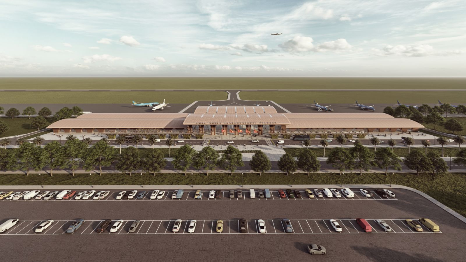 Phối cảnh Cảng hàng không dân dụng Phan Thiết.