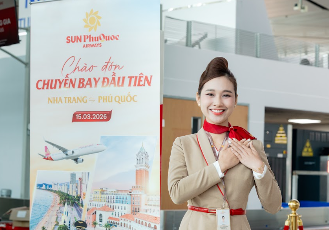 Sun PhuQuoc Airways đã mở đường bay đầu tiên kết nối Phú Quốc với Nha Trang ngày 15/3
