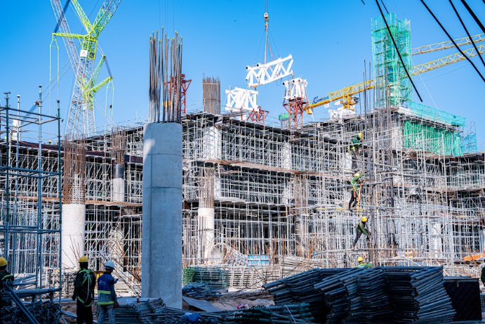 Dự án mở rộng Cảng HKQT Phú Quốc đang được thi công cấp tập. Ảnh Sun Group