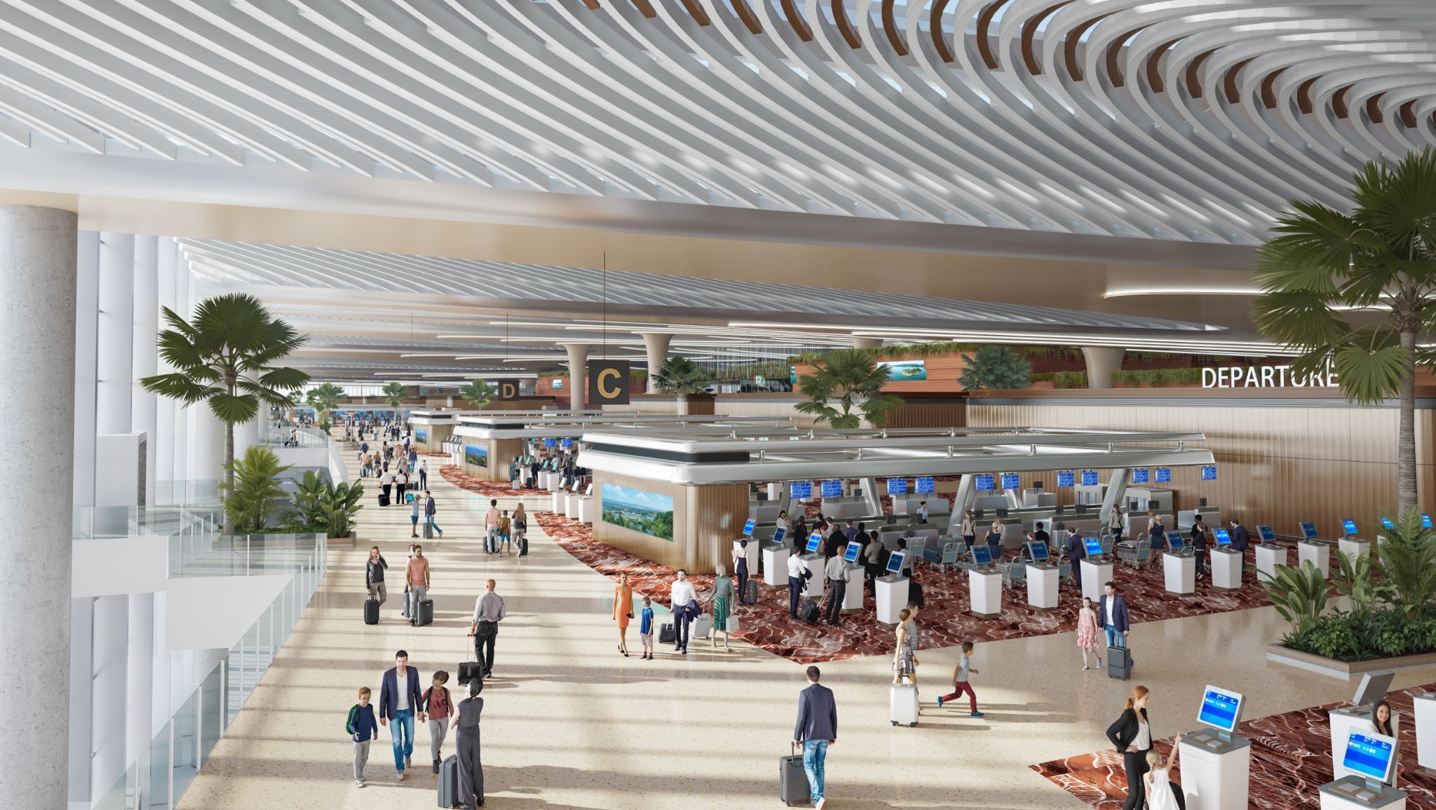 Cảng hàng không quốc tế Phú Quốc hướng tới trung tâm hàng không hiện đại, ứng dụng sinh trắc học và tự động hóa.