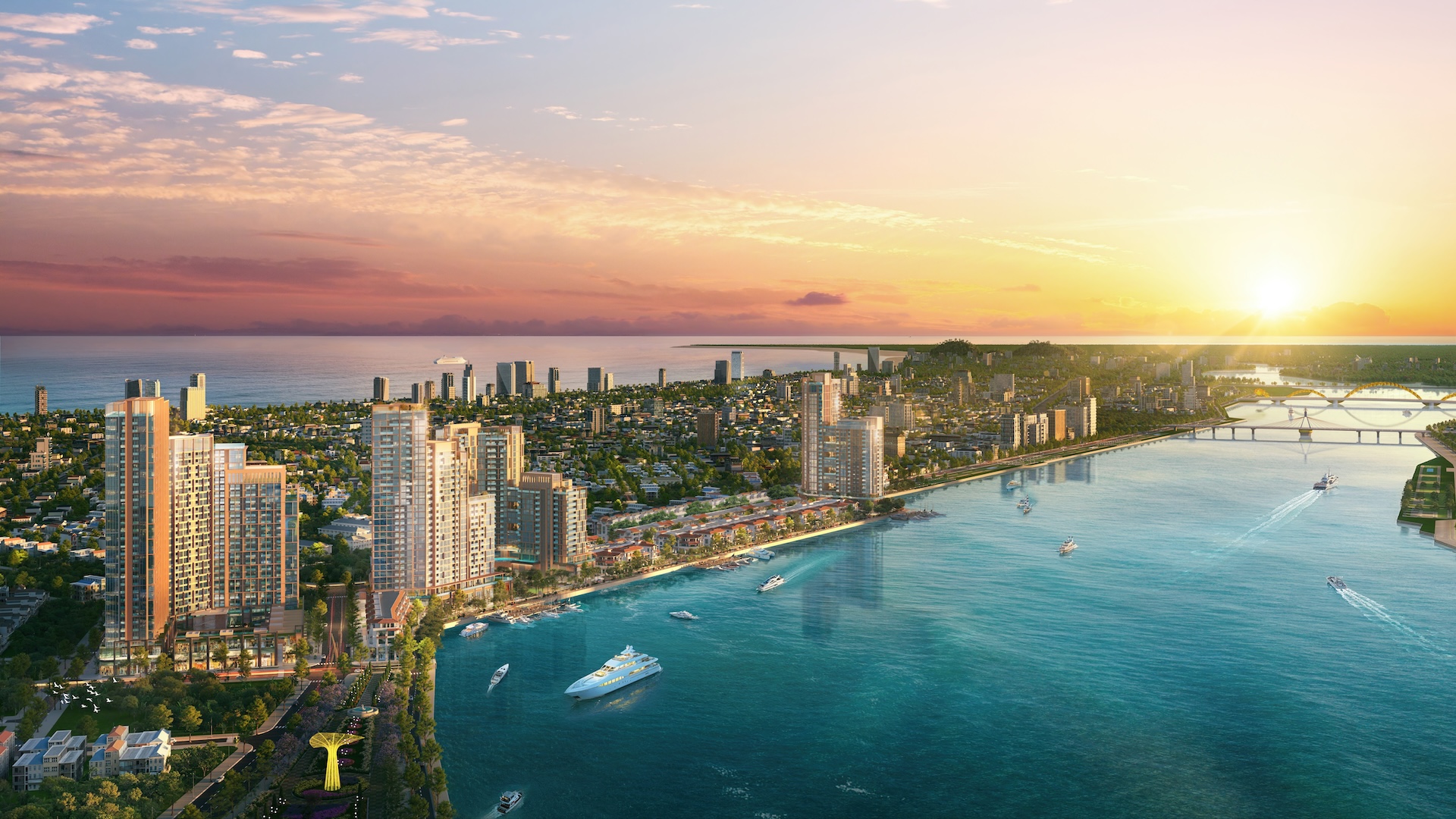 Tòa tháp cuối cùng của quần thể Sun Symphony Residence chính thức ra mắt, nâng tầm diện mạo đô thị bên dòng Hàn Giang.