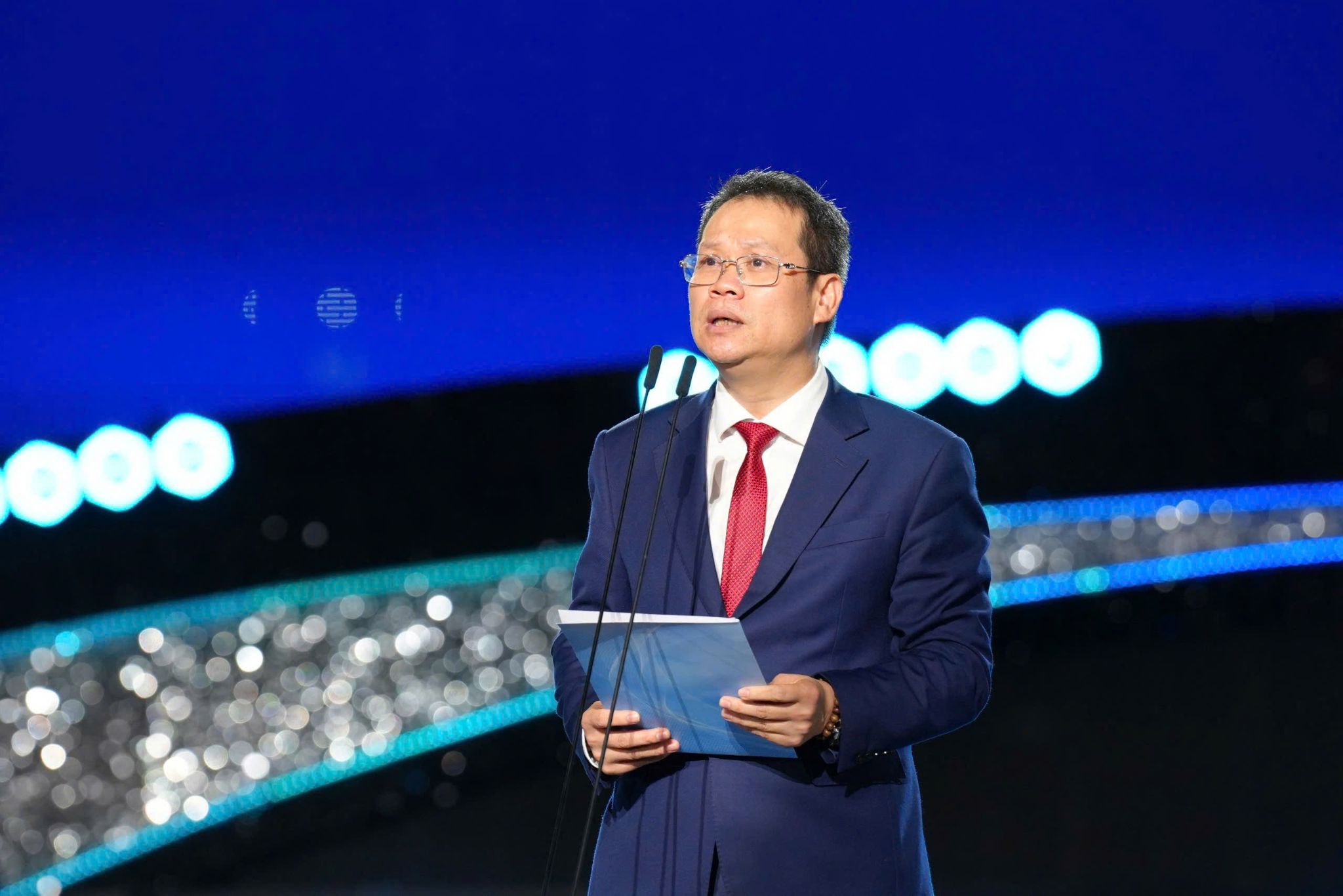 Ông Nguyễn Mạnh Hùng - Chủ tịch UBND Thành phố Đà Nẵng phát biểu tại Lễ Khai mạc Lễ hội Pháo hoa Quốc tế Đà Nẵng - DIFF 2026