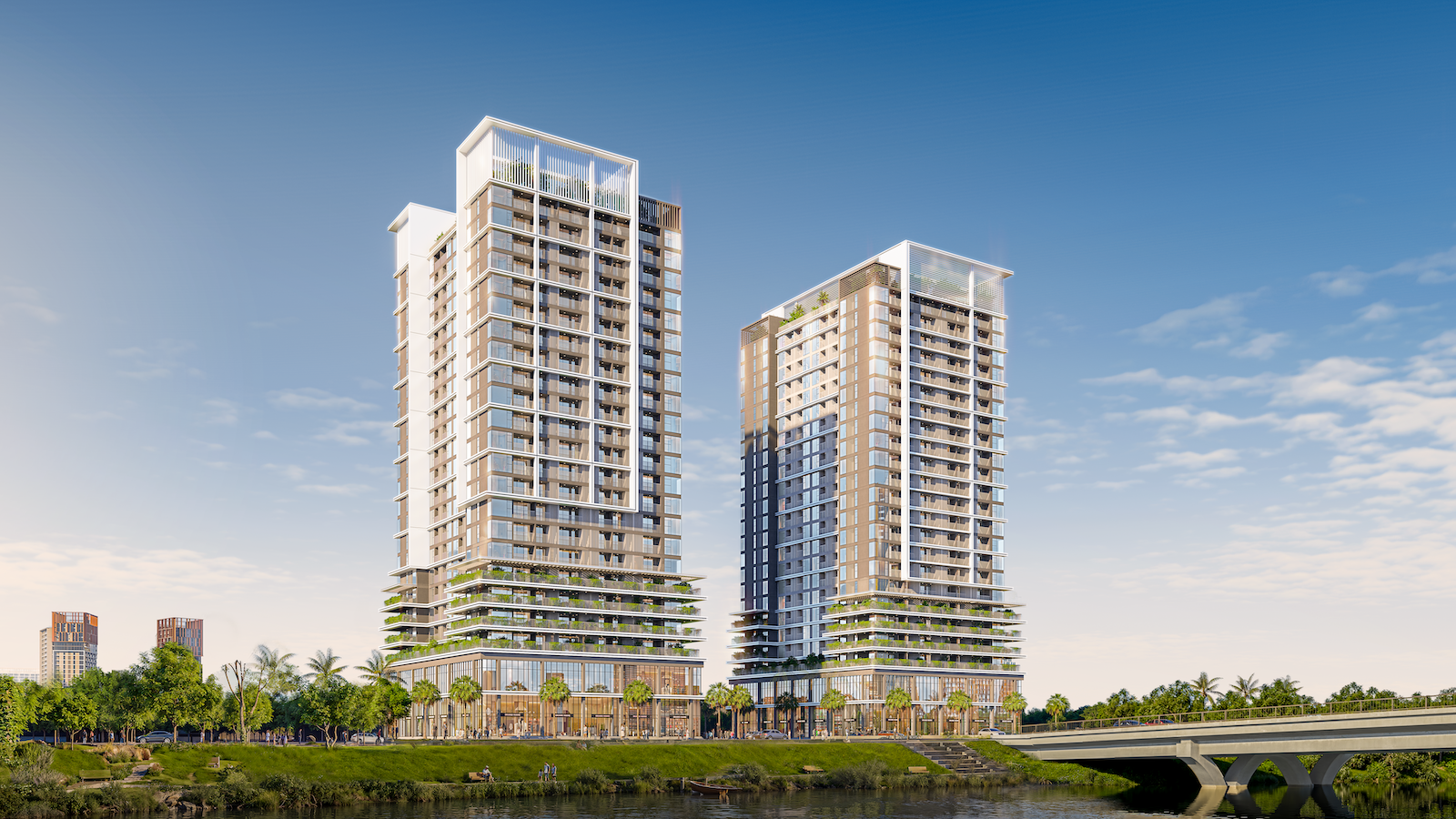 Hình tượng chim Hạc ẩn chứa trong thiết kế của tháp đôi S-Light Tower.