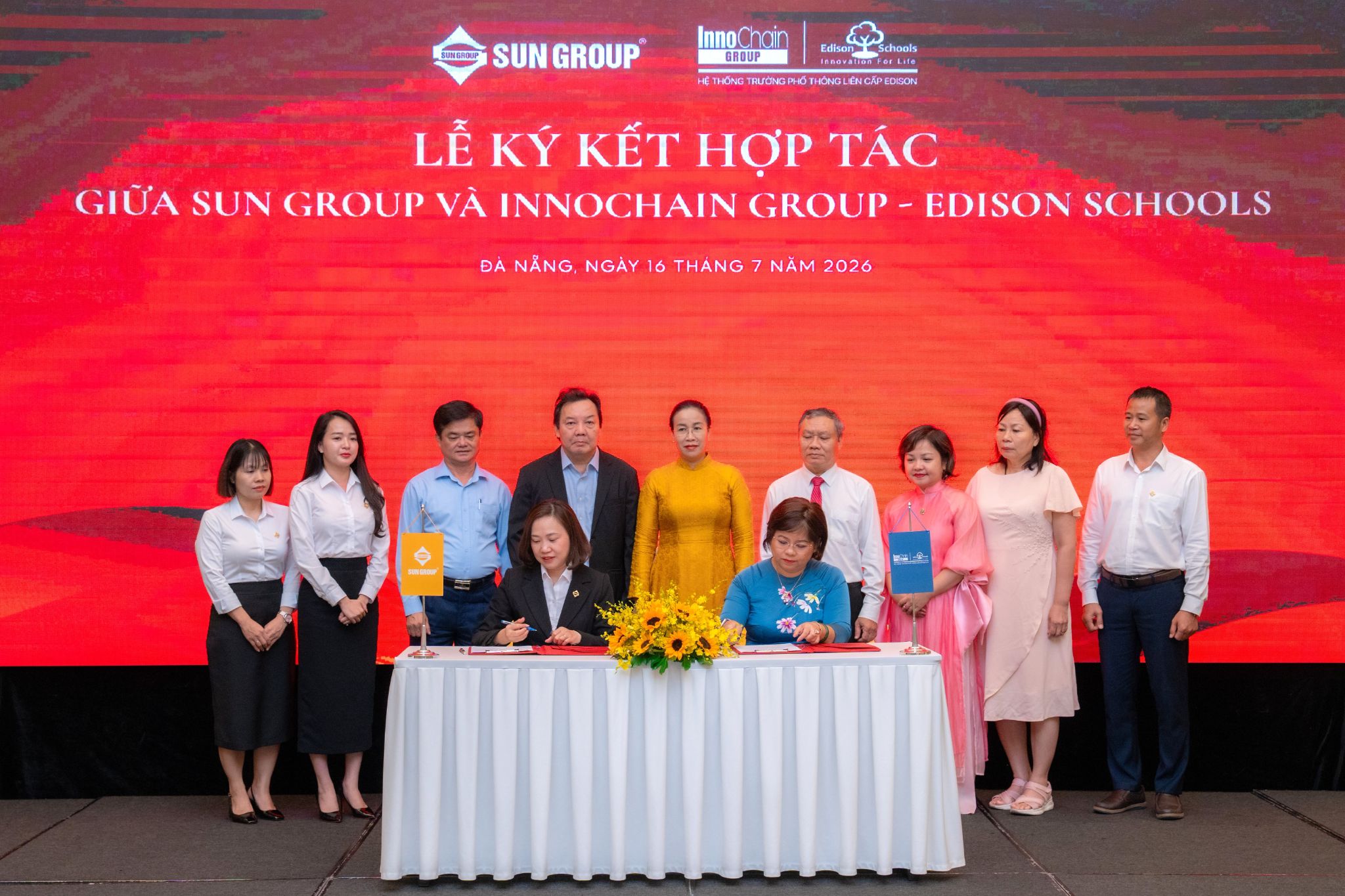 Tập đoàn Sun Group và Innochain Group đã ký kết Biên bản ghi nhớ hợp tác nghiên cứu, phát triển và vận hành các dự án giáo dục tại Khu đô thị Sun Riverpolis