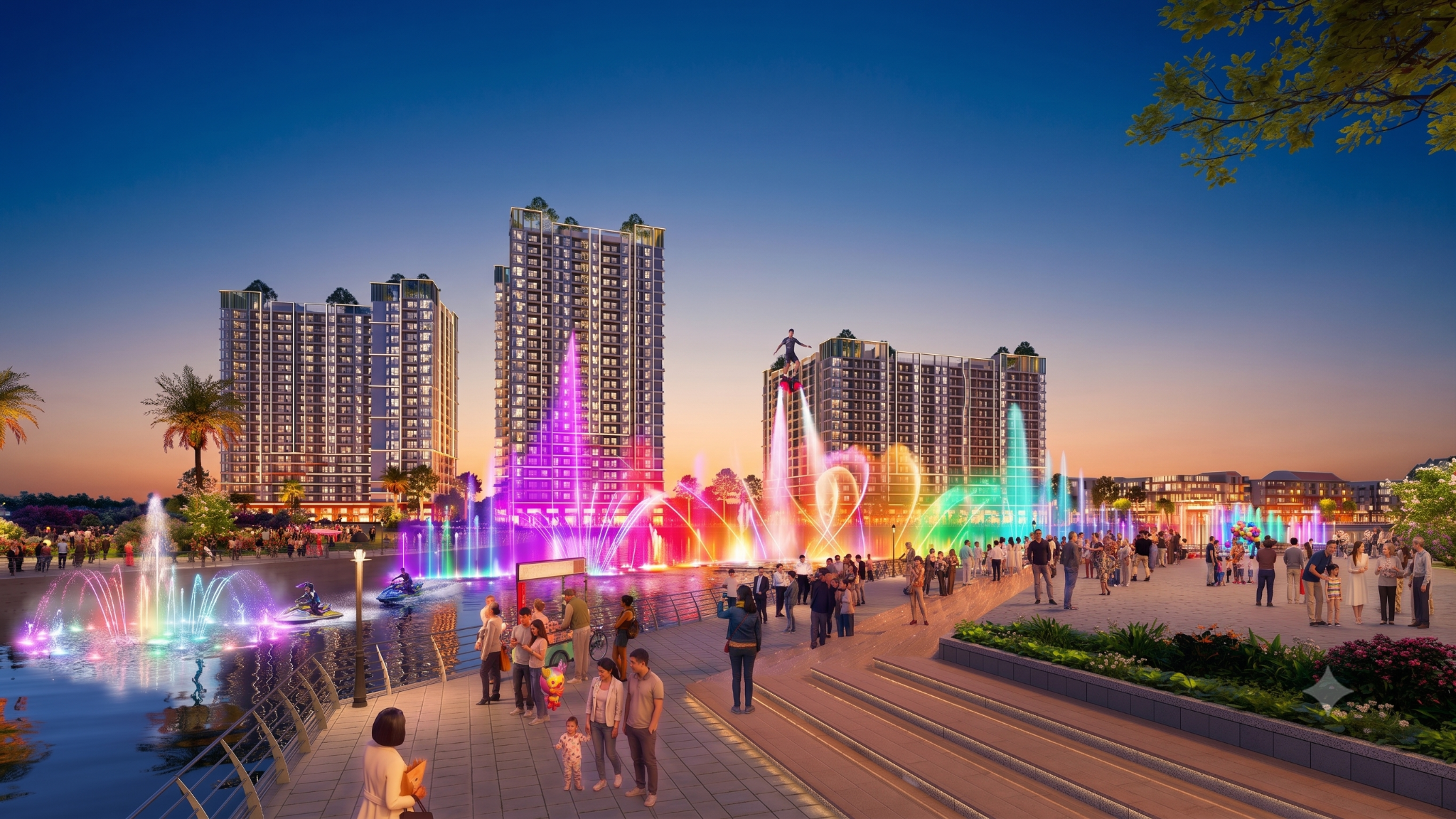 Tháp căn hộ The Fest 2 nằm tại vị trí "trái tim" đảo lễ hội Festival Island.