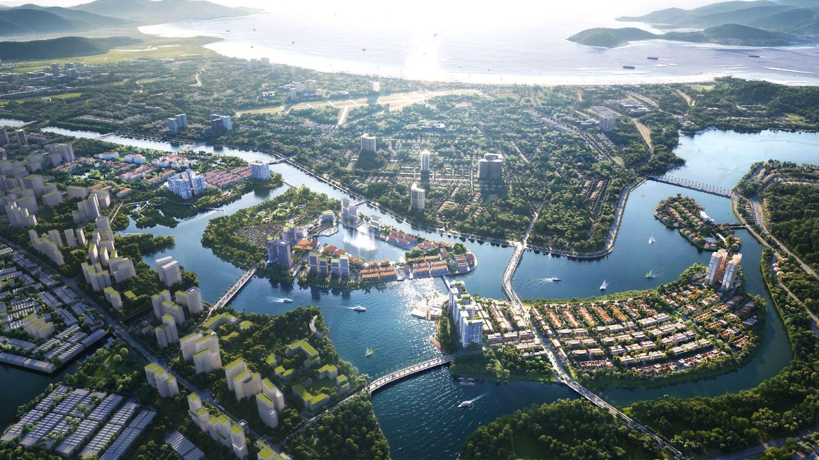 Phối cảnh dự án Charmora City với 3 đảo chức năng liên hoàn