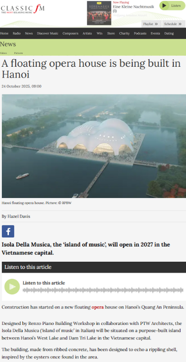 Nhà hát Opera Hà Nội nhận được rất nhiều sự chú ý từ truyền thông quốc tế