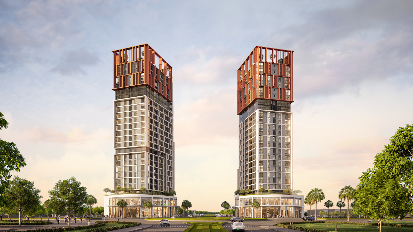 Dự án Cora Tower được thiết kế từ cảm hứng “Song lân chầu nhật”.