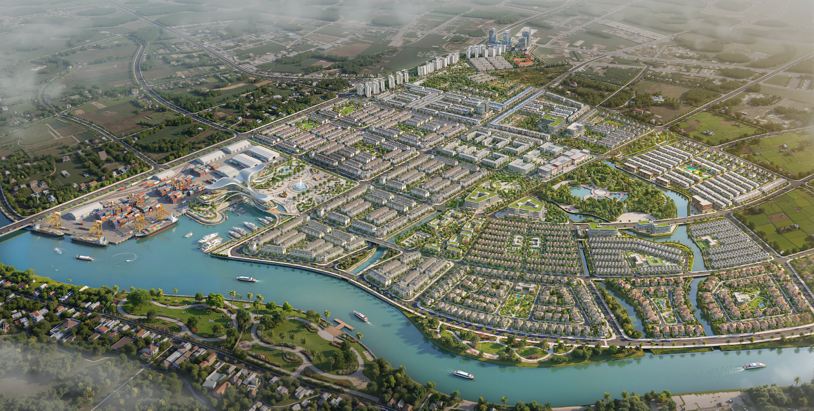 Cảng tổng hợp An Tây là động lực kinh tế của toàn tổ hợp dự án.