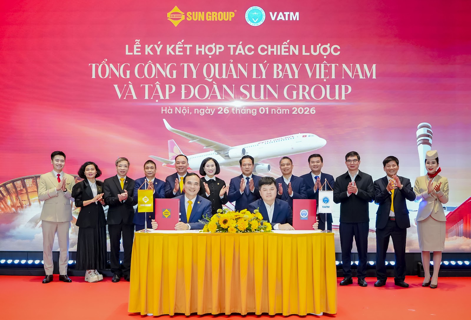 Lễ ký kết hợp tác chiến lược giữa Sun Group và VATM