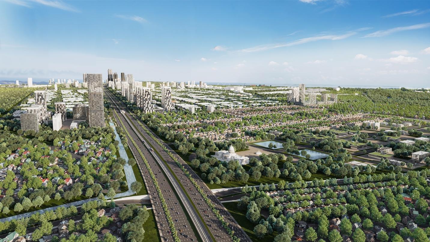 Phối cảnh tuyến đường kết nối sân bay Gia Bình - Thủ đô Hà Nội