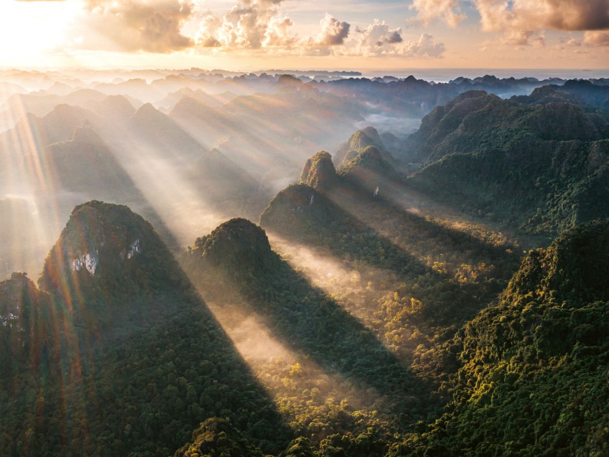 Sự hùng vĩ của vườn quốc gia Cát Bà.