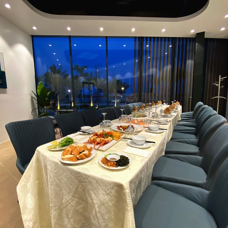 Luxurious dining space in Con So restaurant.