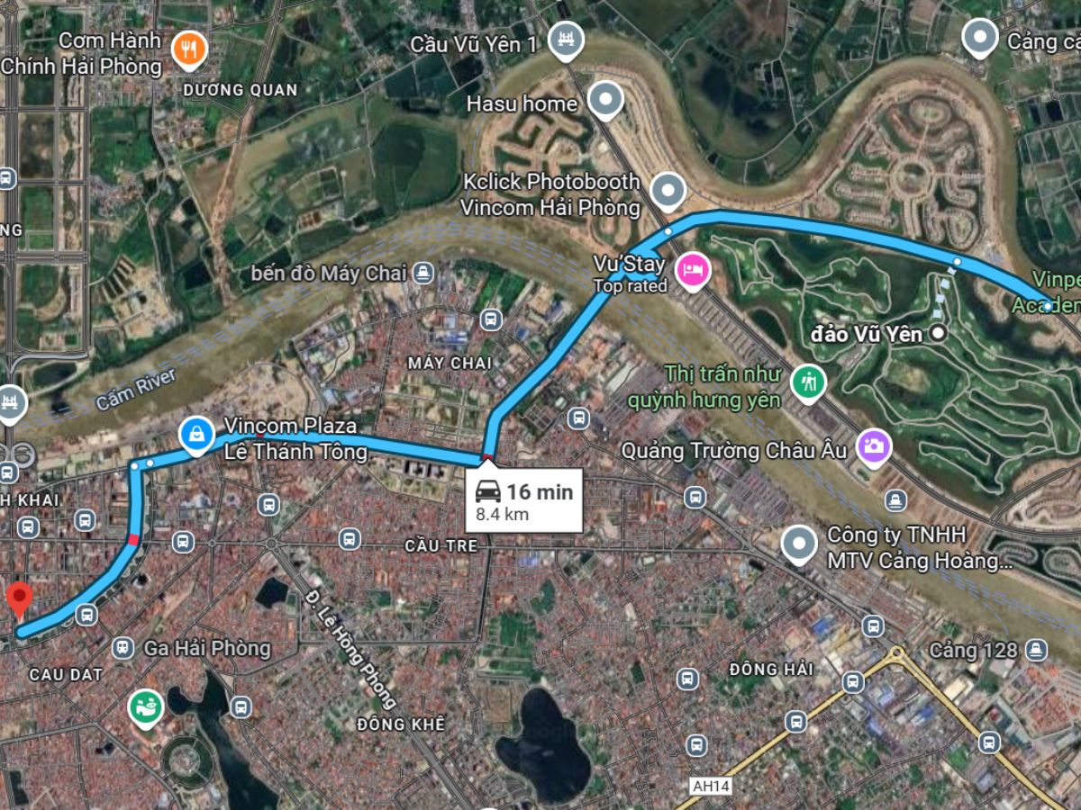 Vị trí đảo Vũ Yên (Hải Phòng) nằm trên địa bàn phường Thủy Nguyên.