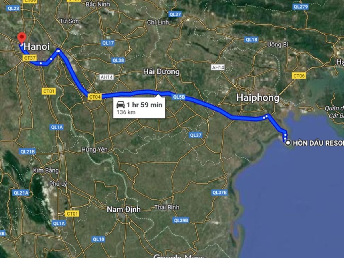 Moving to Hon Dau island is convenient by many means.