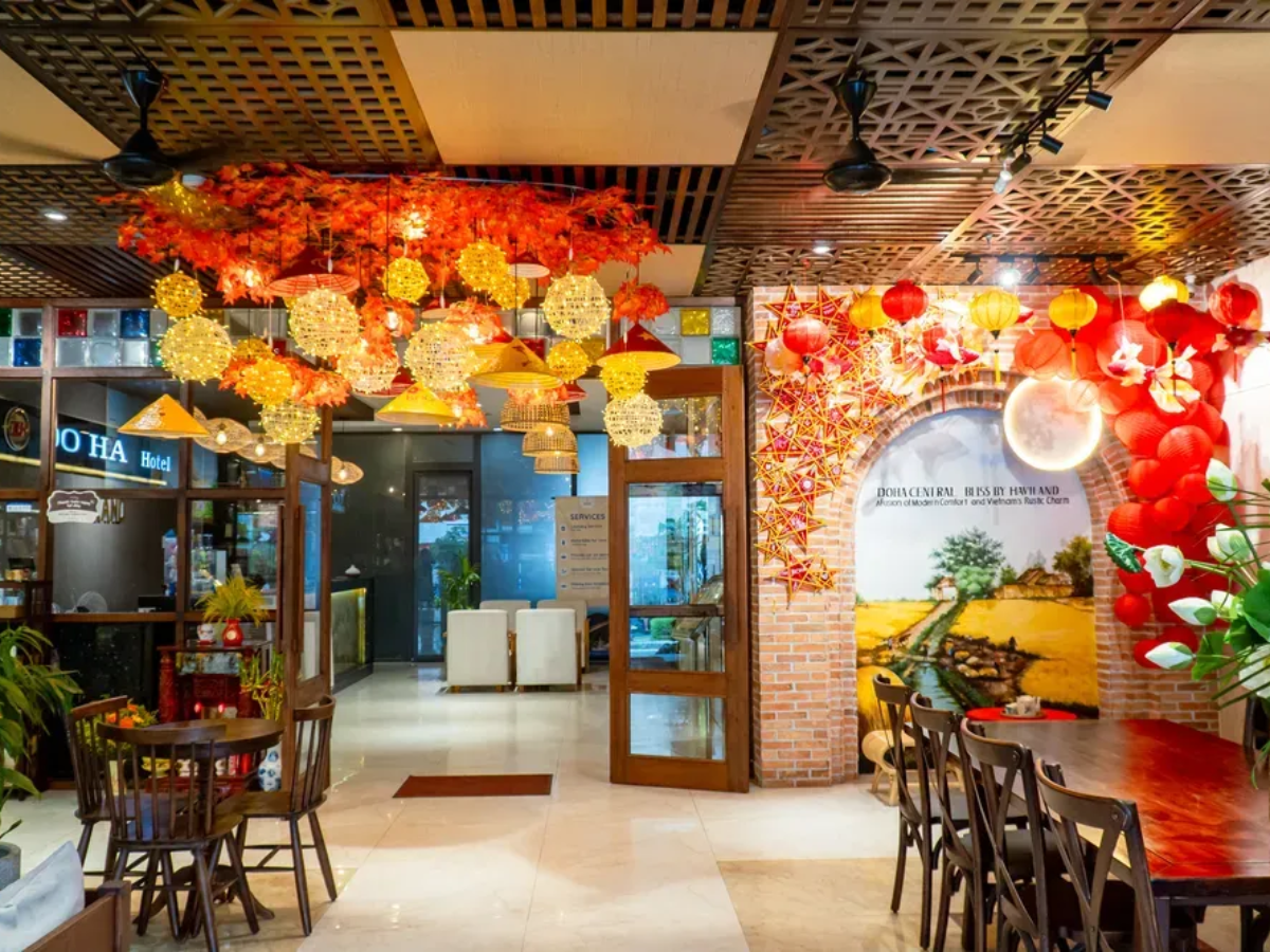 Sảnh chờ tại Doha Central Bliss mang thiết kế độc đáo