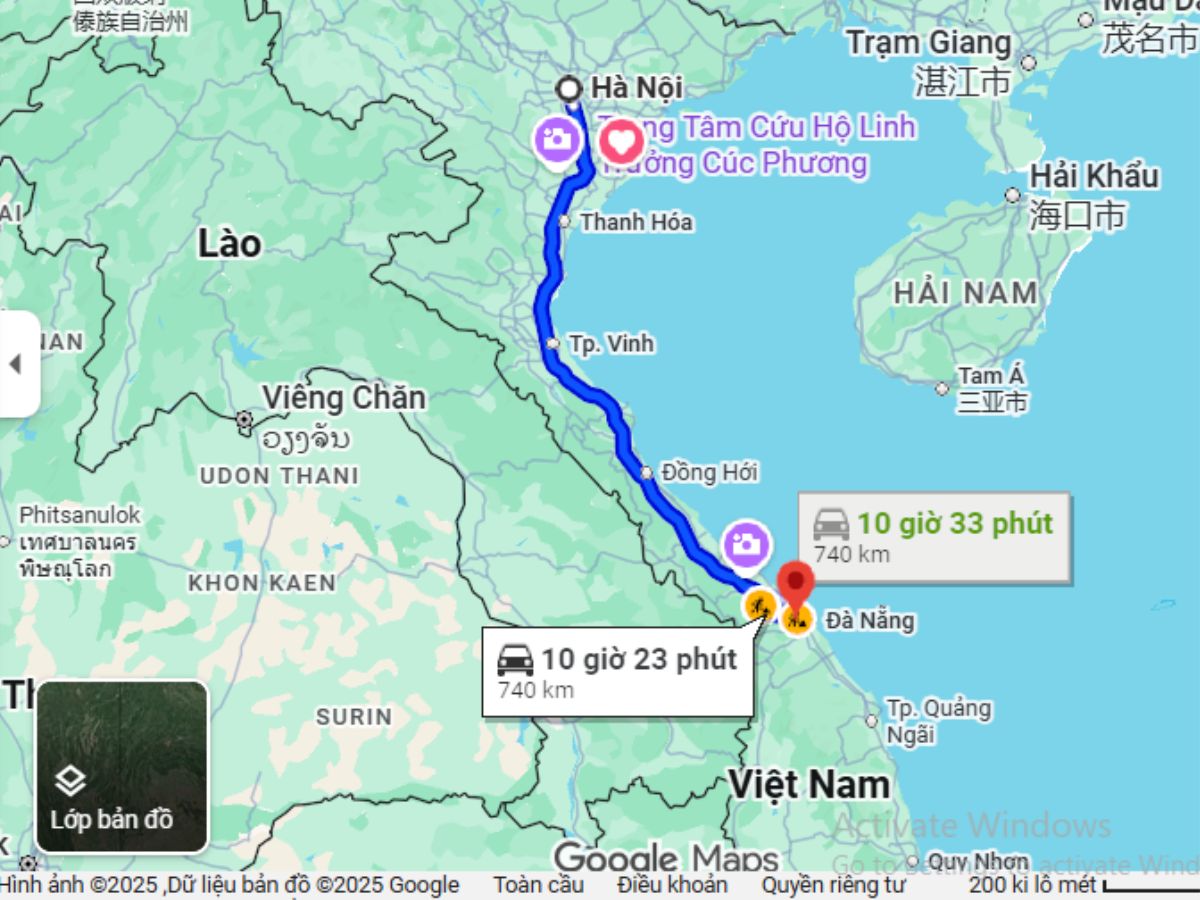 Từ Hà Nội đến Đà Nẵng có thể dễ dàng di chuyển với nhiều phương tiện khác nhau.