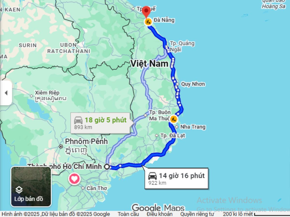 Việc di chuyển từ Sài Gòn đến Đà Nẵng khá thuận tiện với nhiều phương tiện khác nhau.