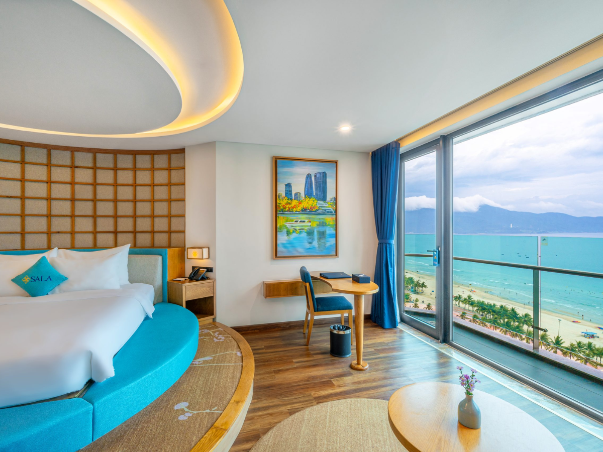 Thiết kế giường tròn độc đáo tại SALA Danang Beach Hotel. (Nguồn: Sưu tầm)