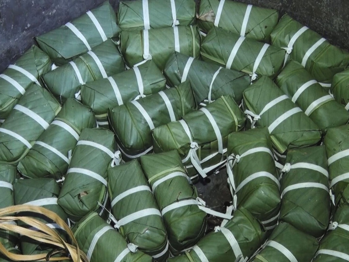 Bánh chưng làng Đầm đã trở thành đặc sản trứ danh tại địa phương bao năm nay