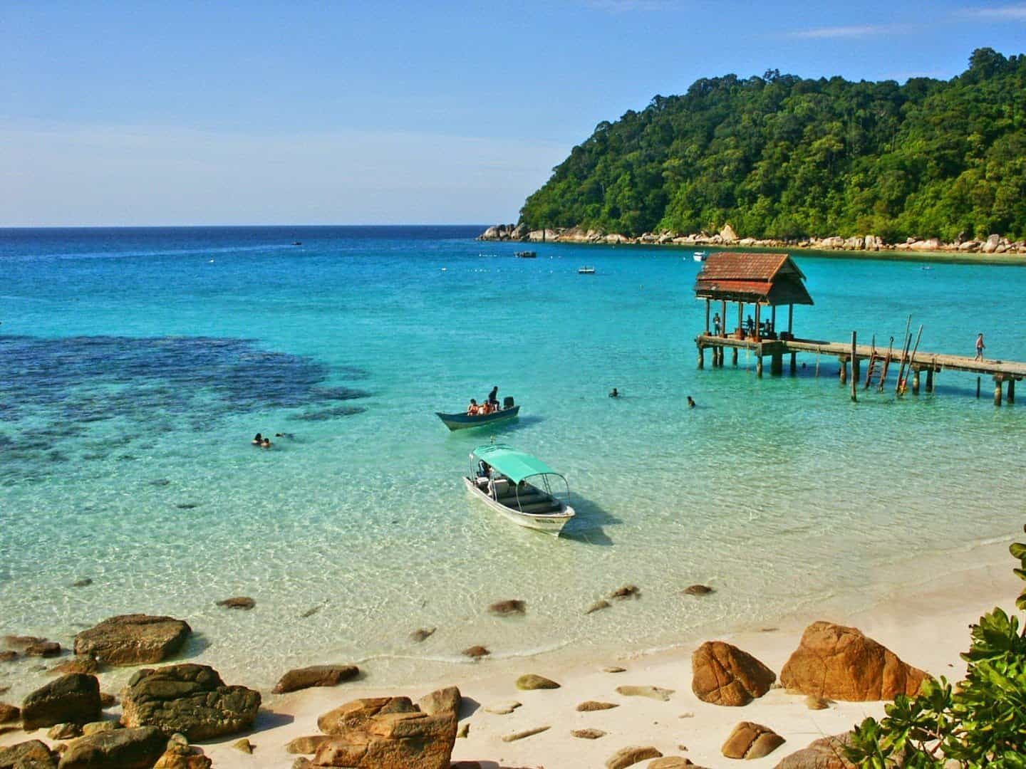 Clear shallows and coral gardens just off the beach in the Perhentians. (Photo: Collected)