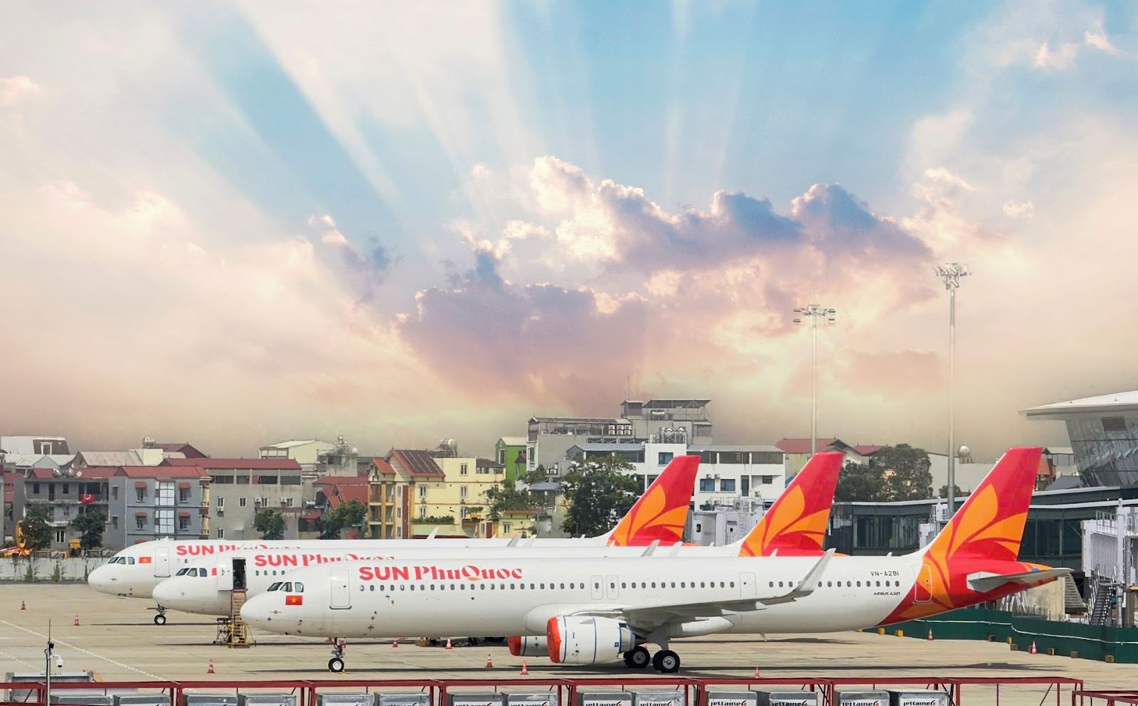 Hệ thống tàu bay hiện đại của hãng hàng không Sun PhuQuoc Airways.
