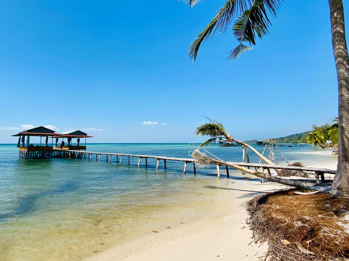 Du khách có thể check-in tại những cây cầu gỗ tại làng chài Rạch Vẹm.