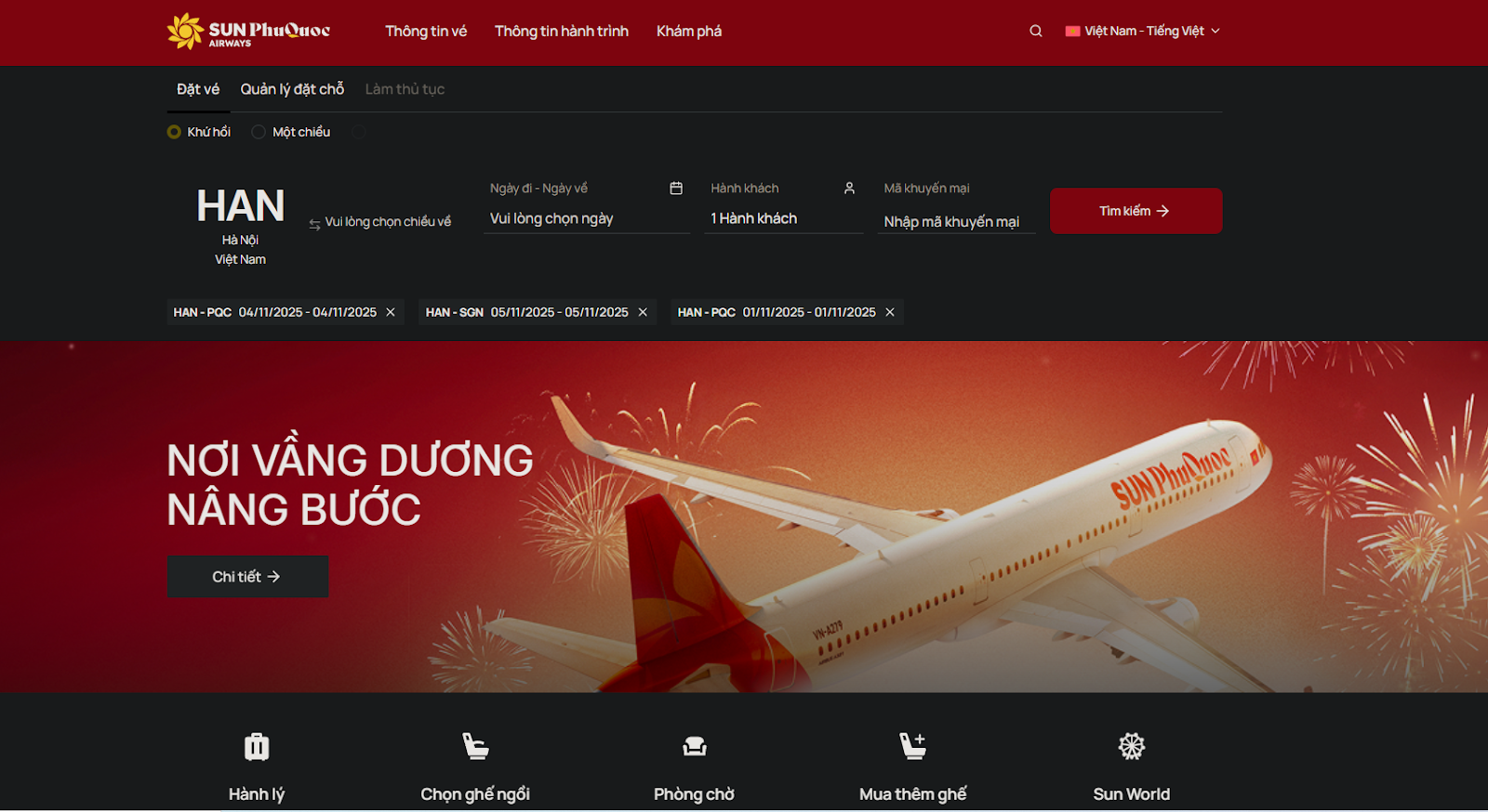 Website chính thức của hãng hàng không