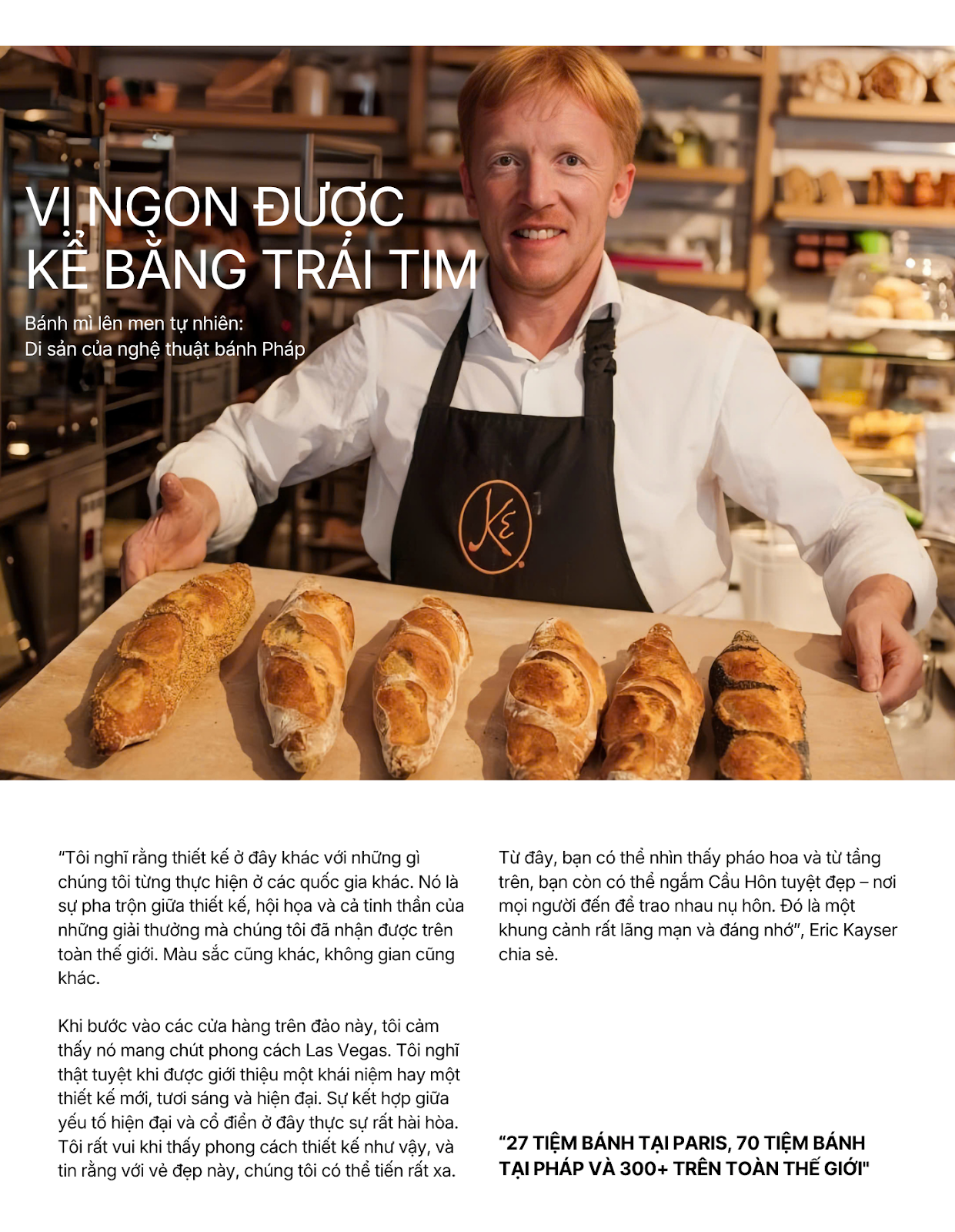 Eric Kayser - vị ngon được kể bằng trái tim