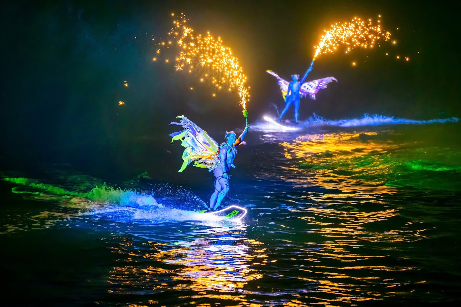 Top athletes from around the world performed at the show “Symphony of the Sea”.