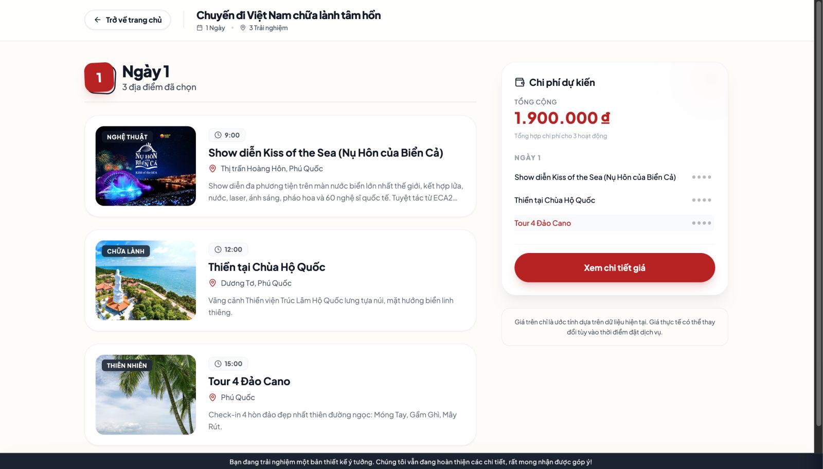 Một trong những giá trị lớn nhất của Visit Vietnam là khả năng xử lý và cung cấp dữ liệu thời gian thực