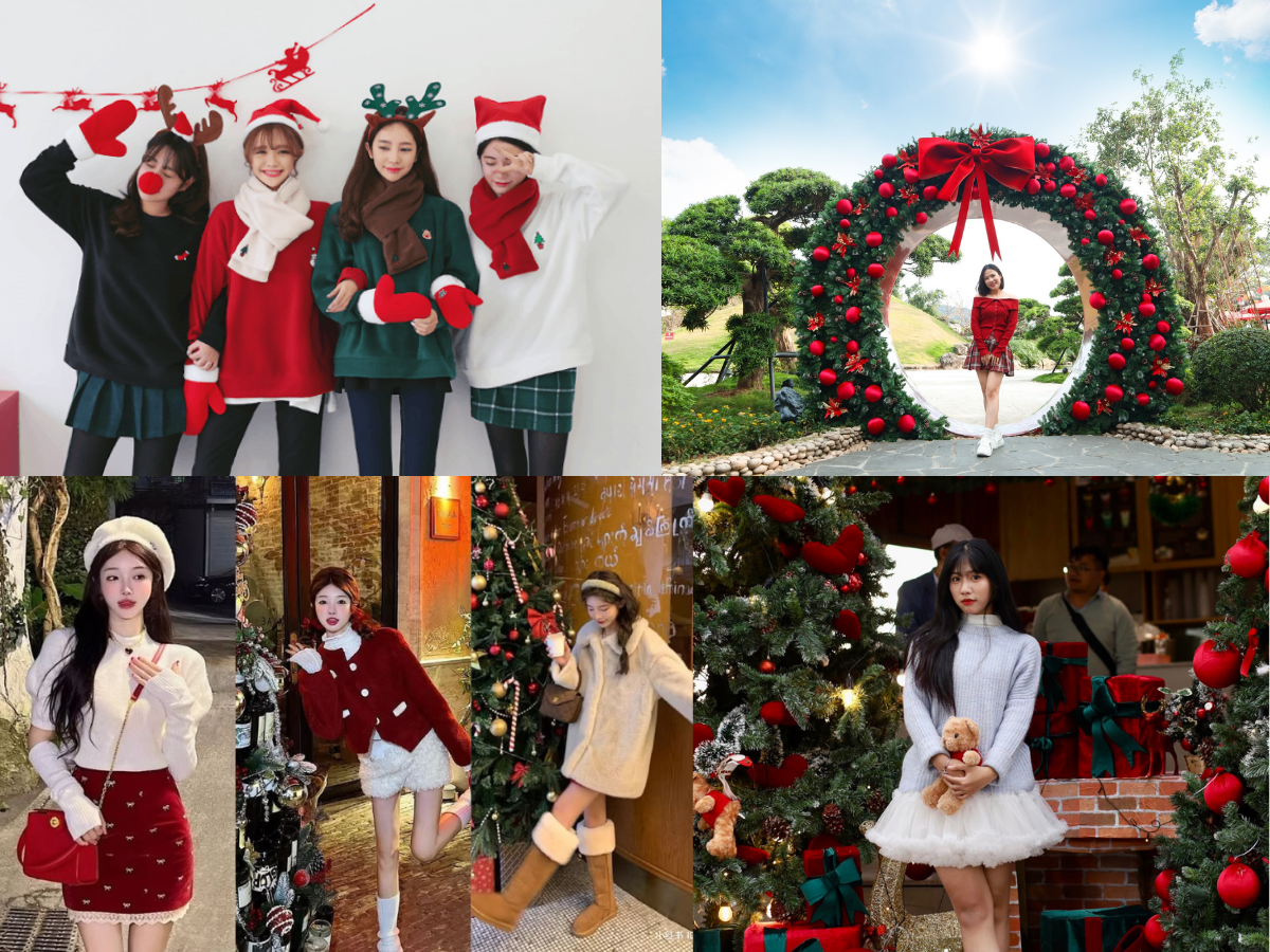 Đỏ, xanh, trắng luôn là những màu sắc hot nhất mùa Giáng sinh