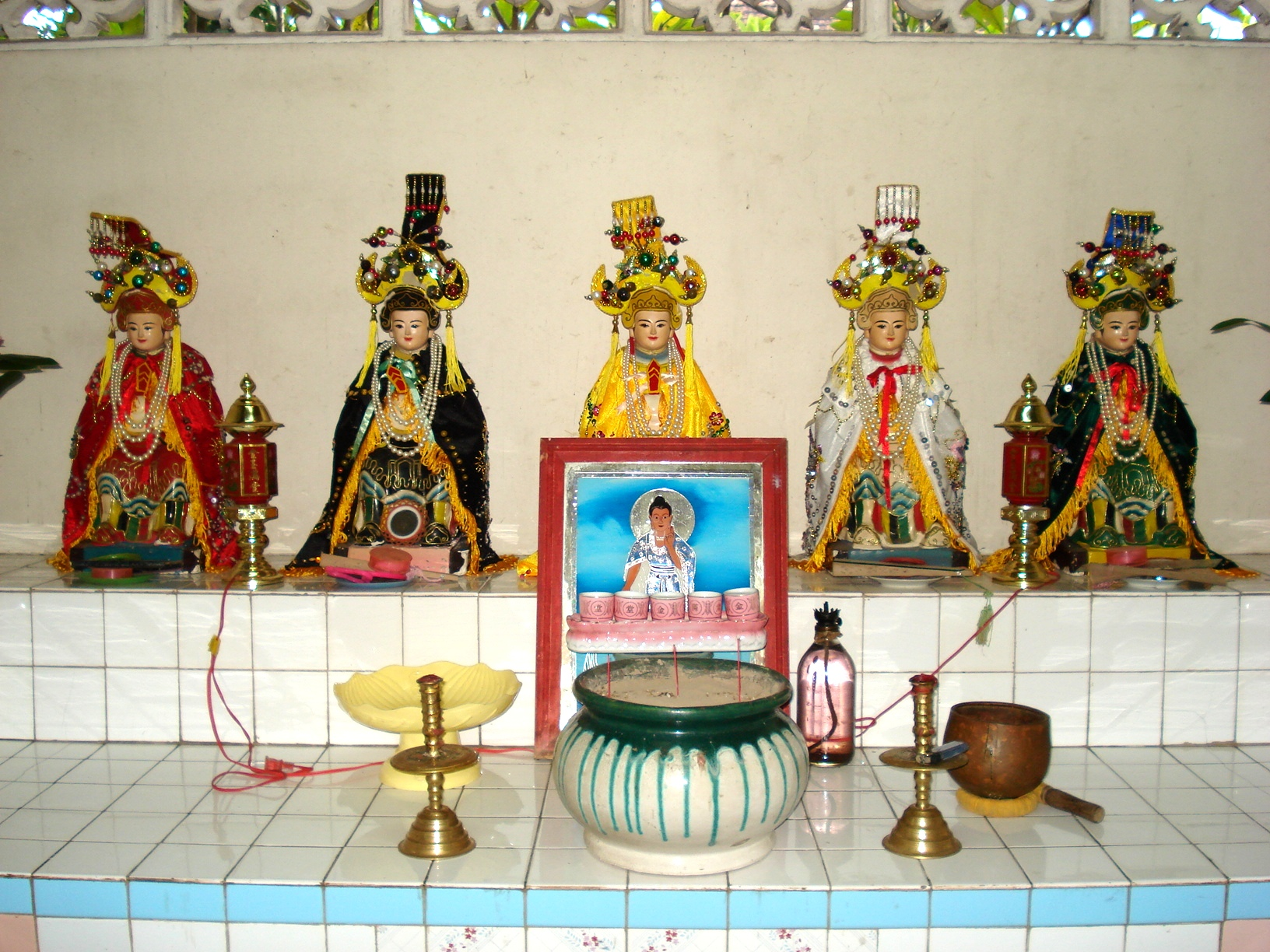 Thứ tự bài trí điện thờ các vị thần Ngũ Hành Nương Nương