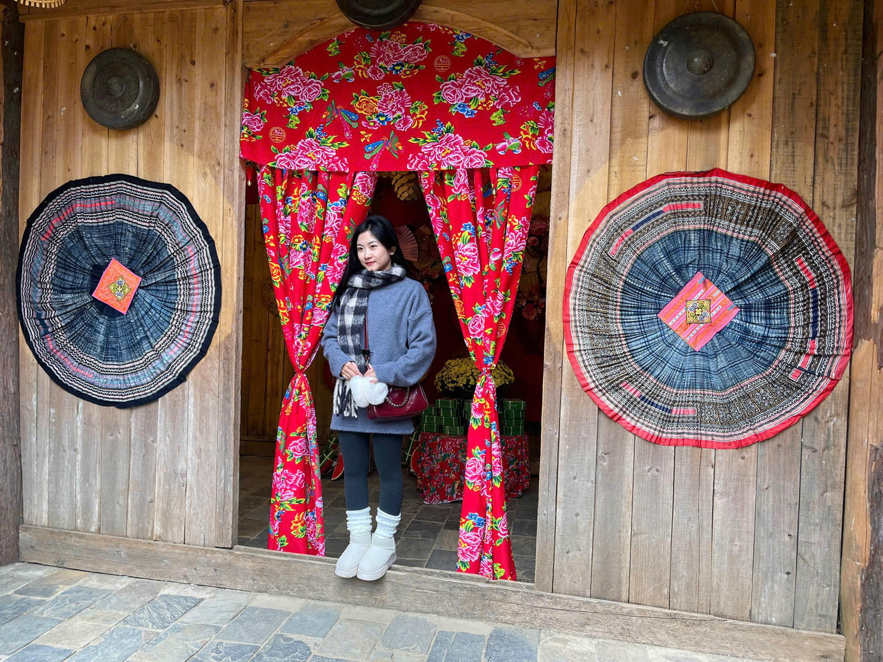 Unique brocade patterns of the HMong people.