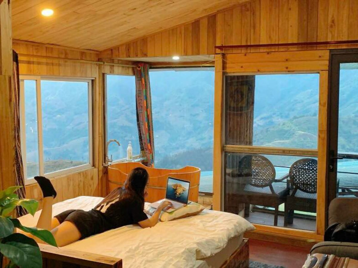 Phòng nghỉ tại Valley View Homestay Sapa được thiết kế tiện nghi.