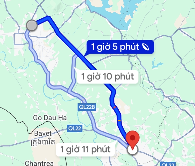 从省中心到餐馆的行程距离。