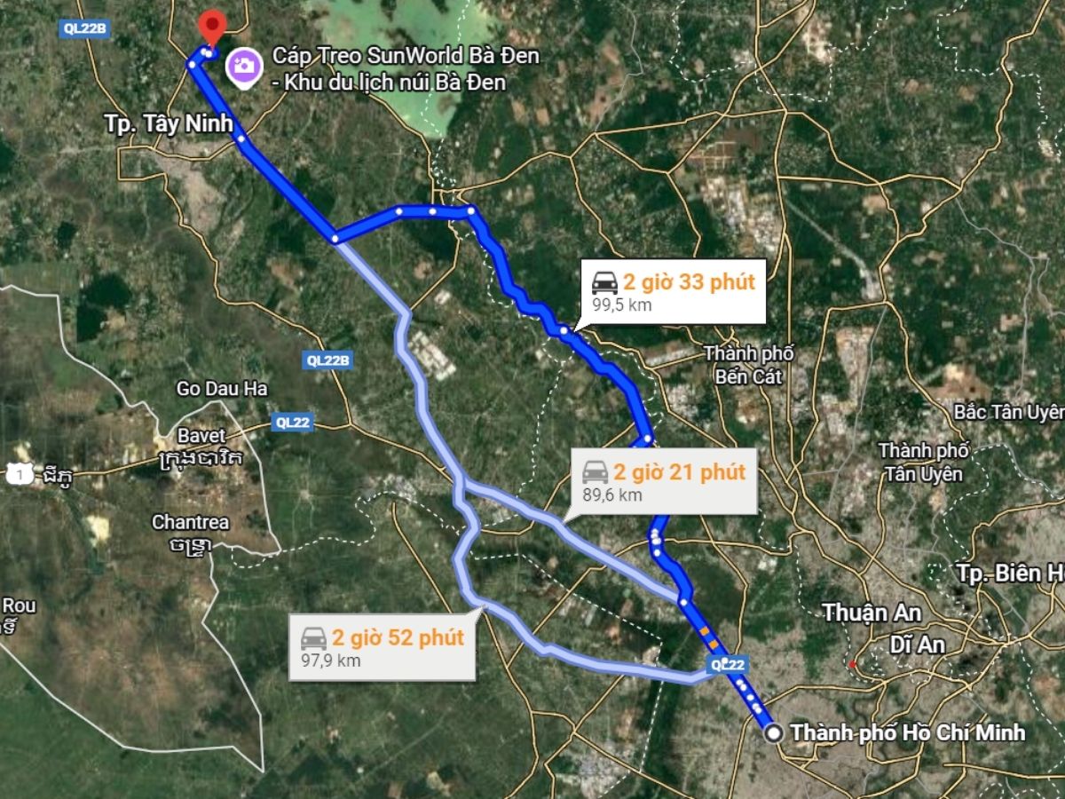 Hướng dẫn di chuyển đến khu du lịch Ma Thiên Lãnh Tây Ninh từ TP.HCM.