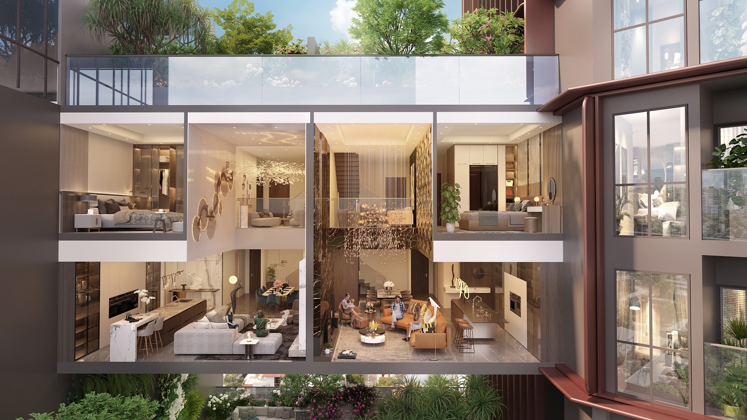 thiết kế của từng căn hộ Sun Symphony Residence