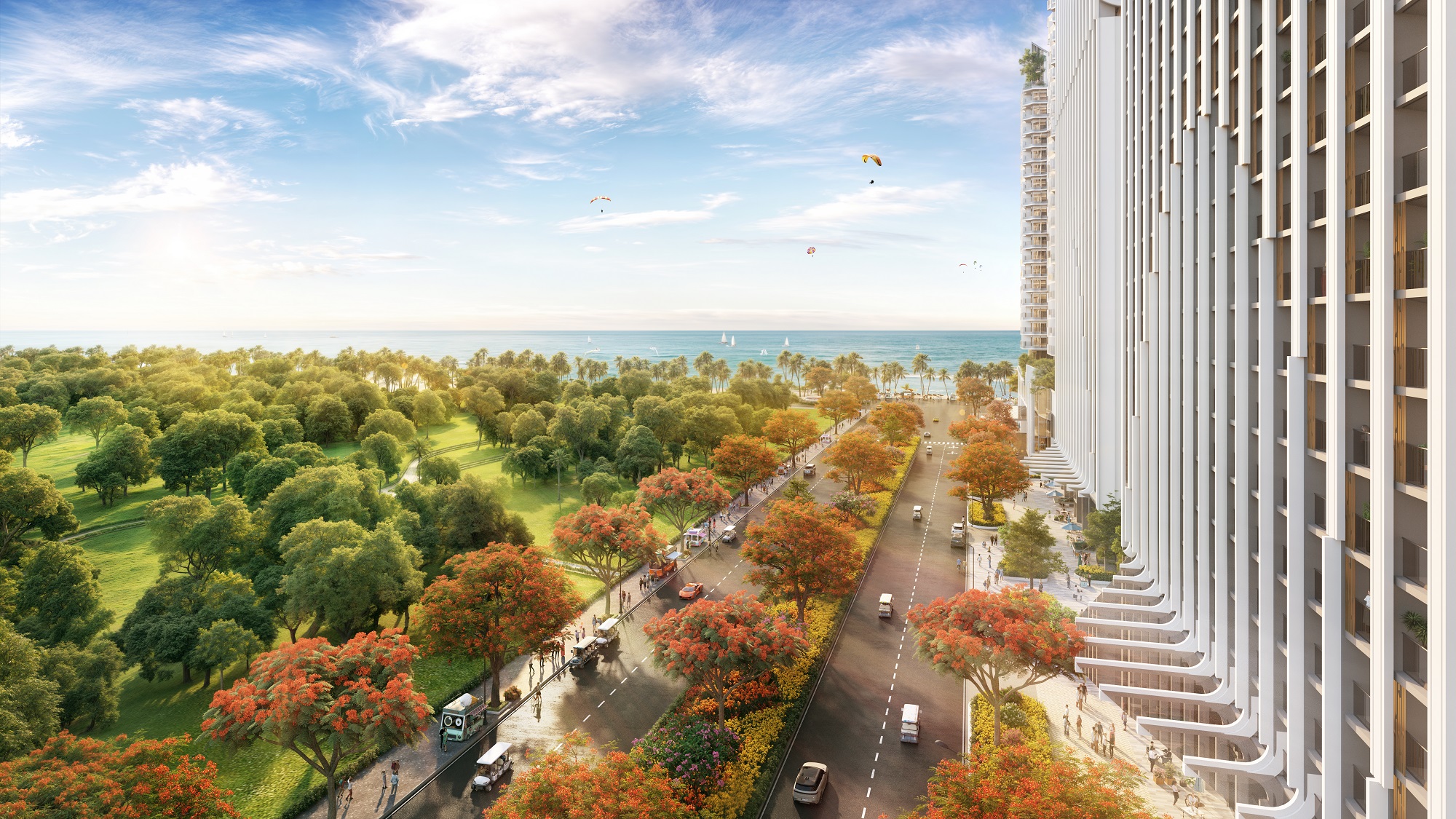 8 công viên cảnh quan và 3 đại lộ hoa được bố trí tại Blanca City&nbsp;