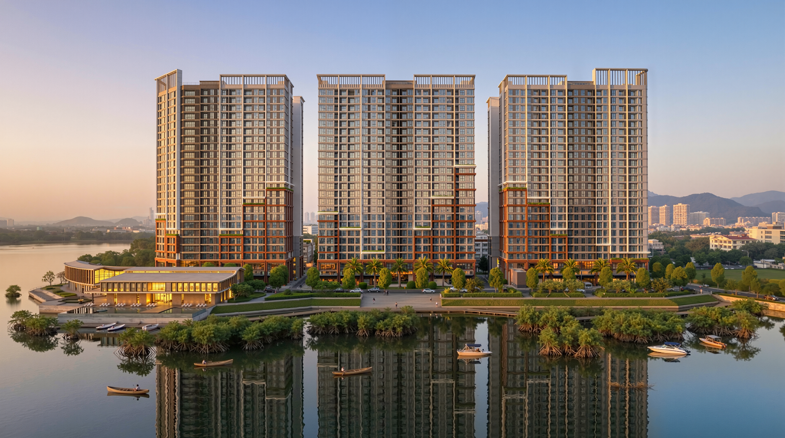 Ba tòa tháp Onsen sở hữu vị trí giao lộ vàng kết nối không gian an cư sinh thái và nhịp sống rực rỡ.