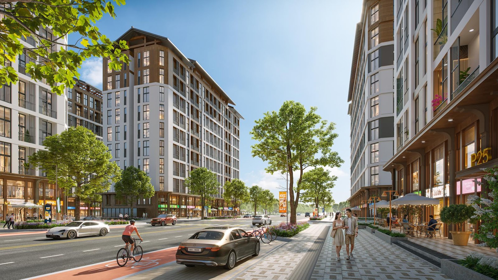Các tòa căn hộ Park Residence nằm tiếp giáp các tuyến giao thông huyết mạch. Ảnh phối cảnh: Sun Property