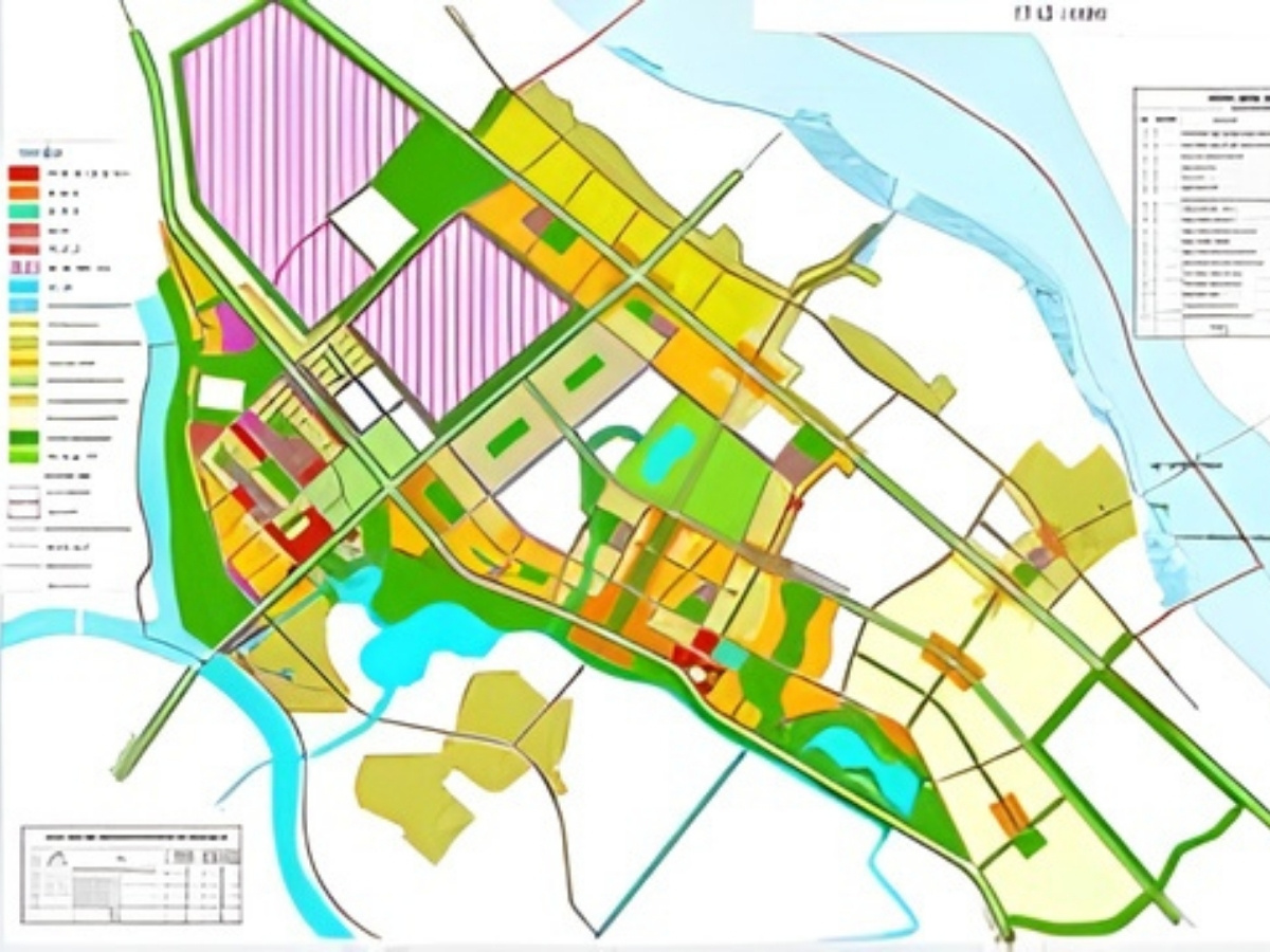 Bản đồ quy hoạch thể hiện chỉ giới đường đỏ và phạm vi lộ giới.