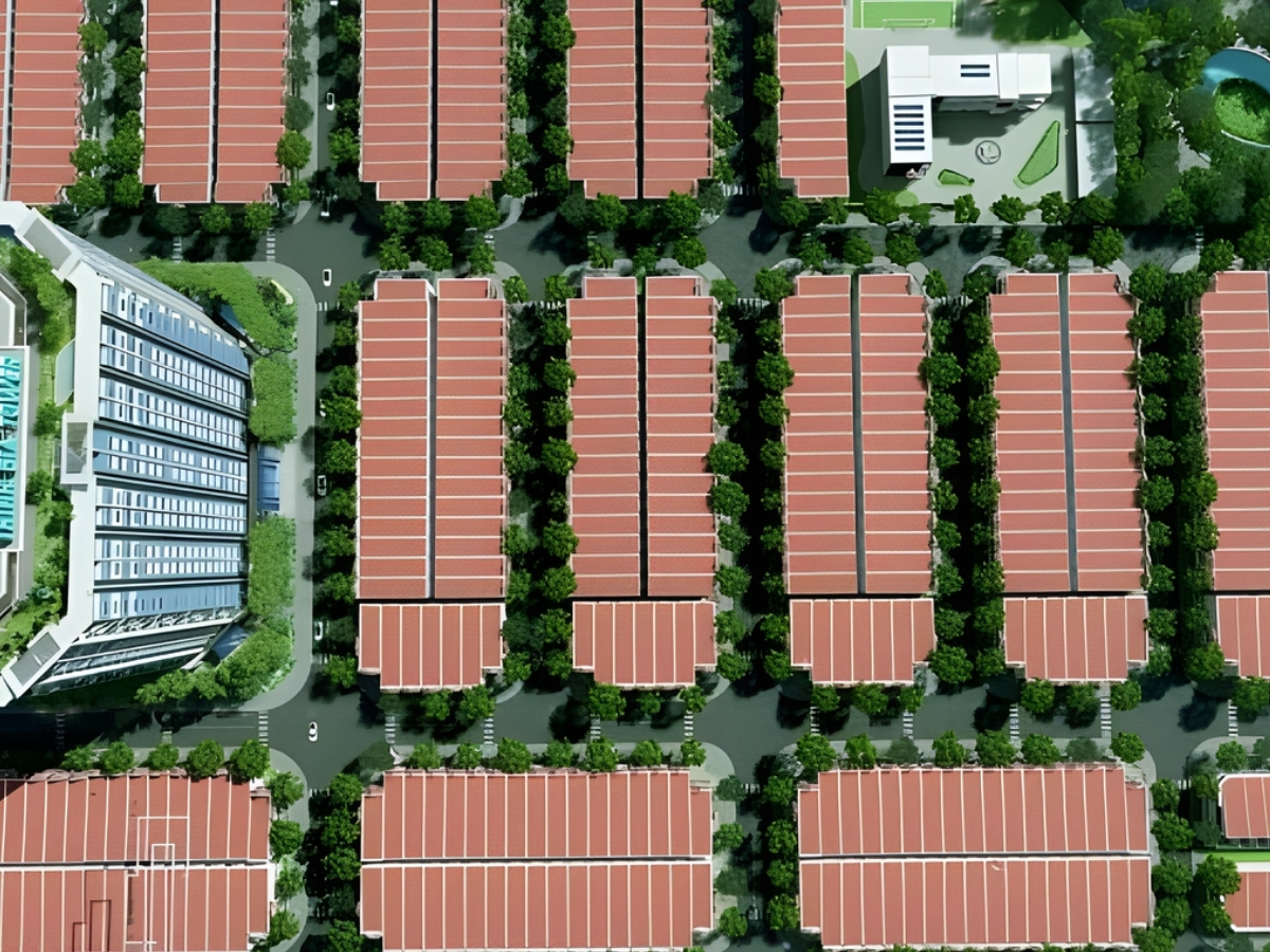 Minh họa bản đồ quy hoạch chi tiết 1/500 trong dự án xây dựng.