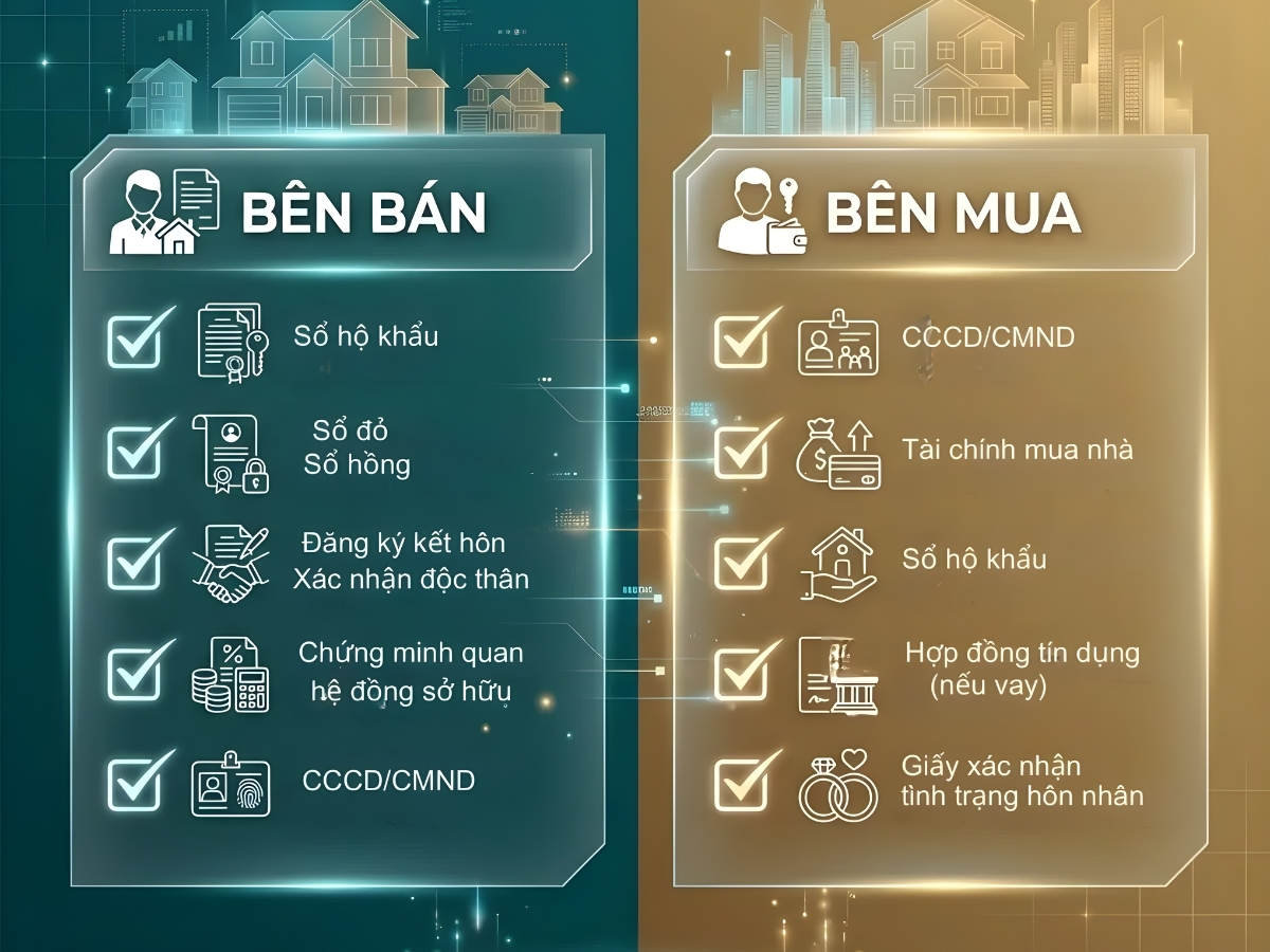 Bên mua và bên bán phải chủ động chuẩn bị hồ sơ đầy đủ trước khi giao dịch.