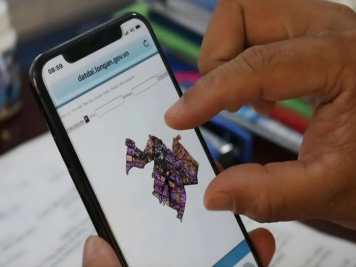 Người dùng nhập số tờ, thửa đất và tra cứu quy hoạch trực tuyến một cách dễ dàng.