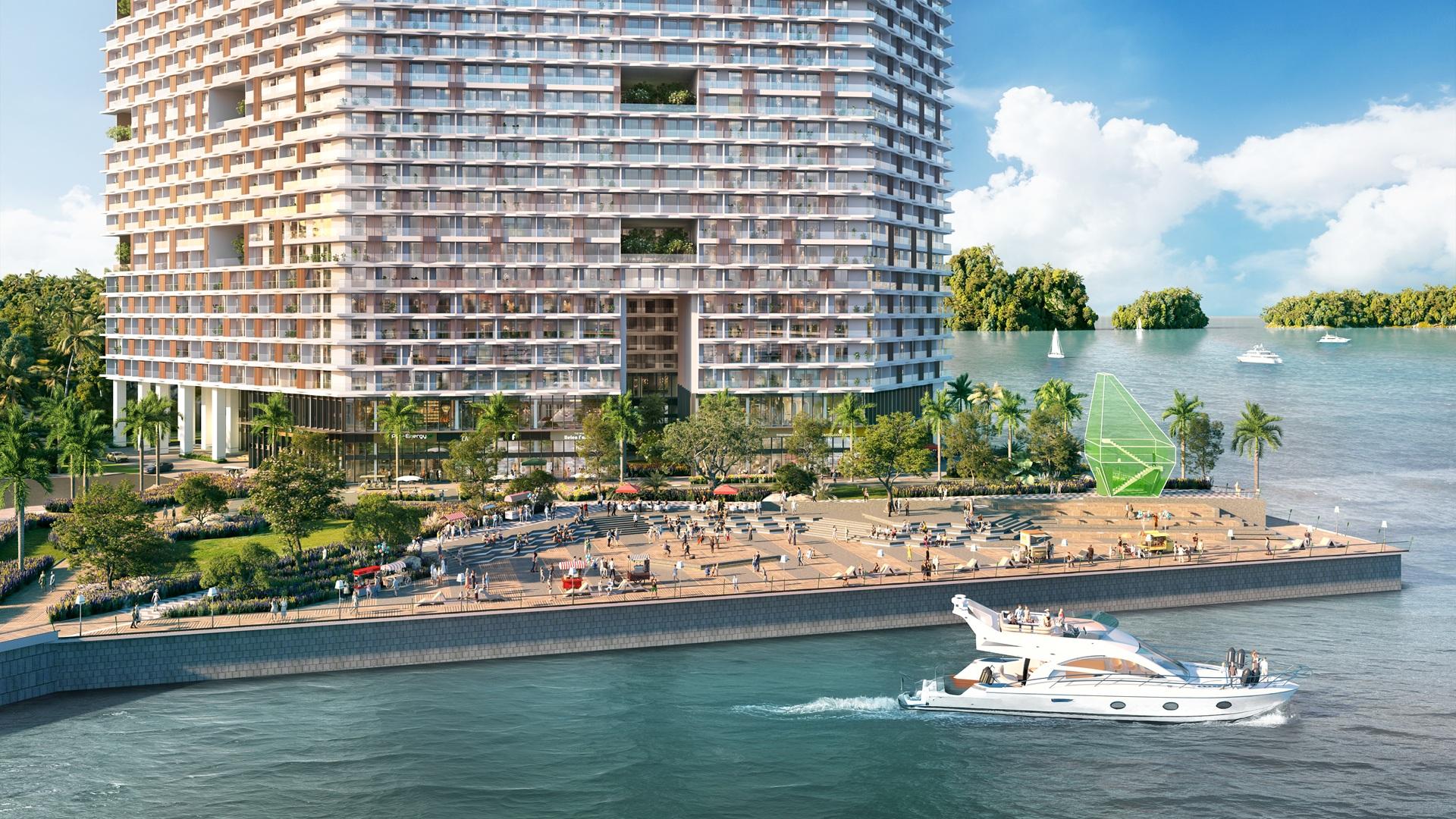 Không gian sống gần gũi với thiên nhiên ngay dưới chân tháp Thanh Long.