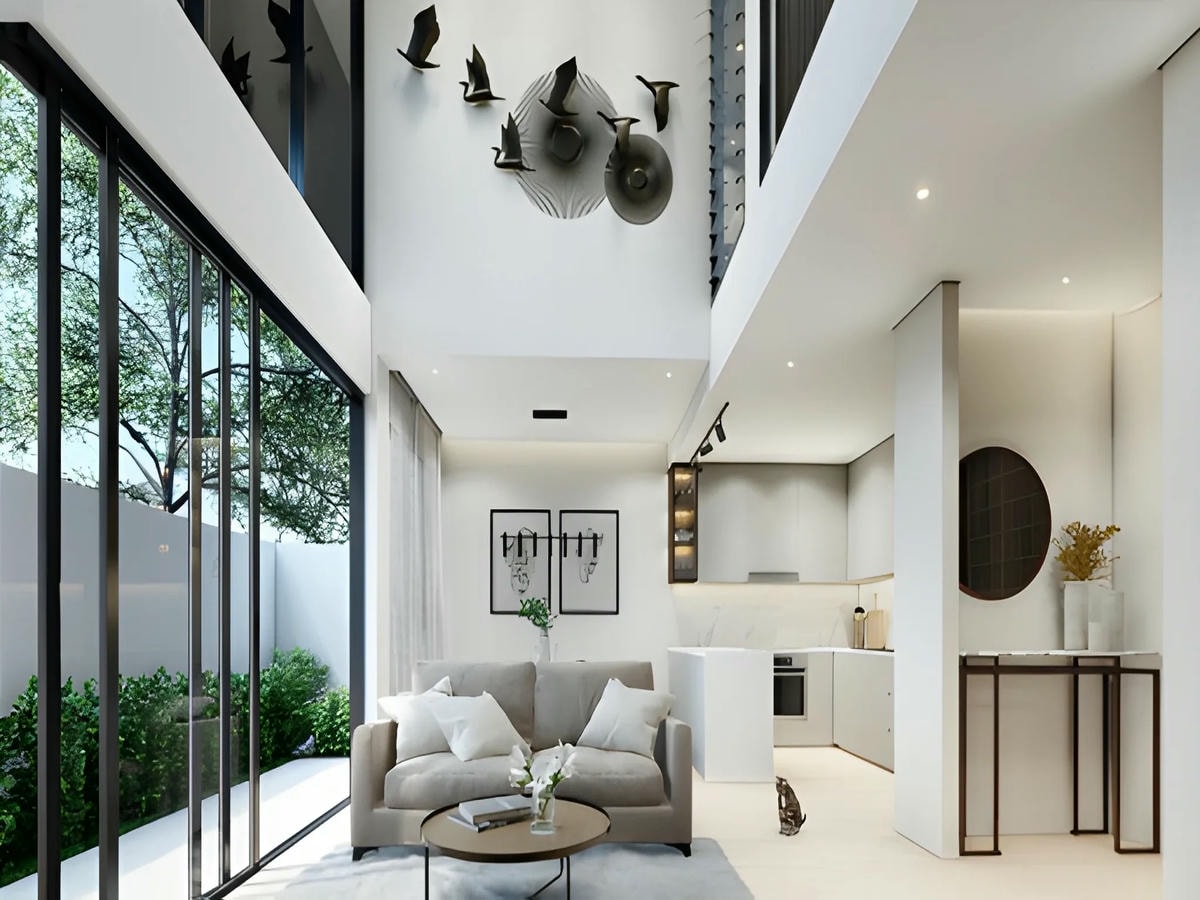 Sắp xếp nội thất hài hòa tạo không gian sống thông thoáng.