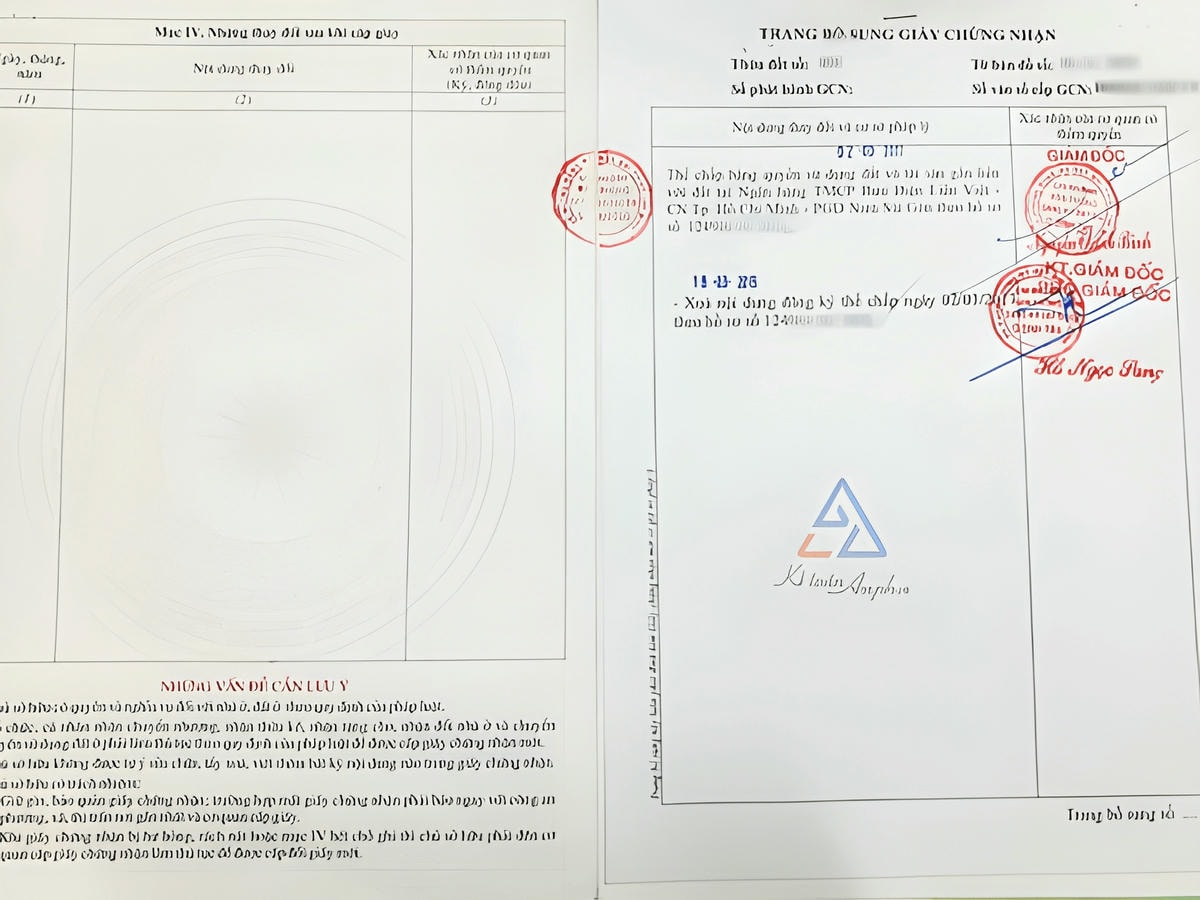 Cập nhật quyền sở hữu và thông tin thế chấp sau giải ngân.