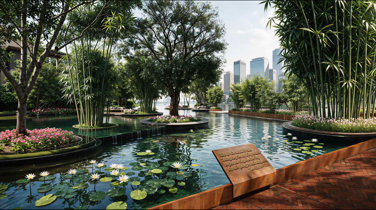 Thiết kế Công viên văn hóa Bến Nhà rồng - Khánh Hội được lấy cảm hứng từ dòng chảy lịch sử gắn liền với Chủ tịch Hồ Chí Minh với 9 chương hồi